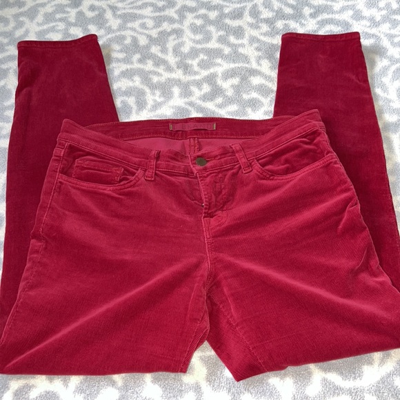 ❤️🍒JBrand PRISTINE🍒❤️cherry red skinny leg cords. Size 29. Like new! - Picture 5 of 8